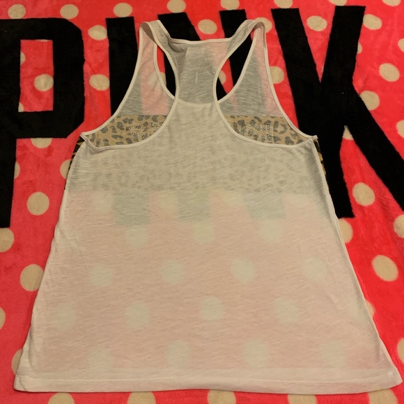 *Sold VS Pink bling leopard cheetah tank Sz s - Picture 3 of 3